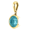 14K Gold Round Cut Solitaire Pendant Setting - Modern Style Pendant Mounting