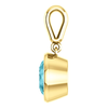 14K Gold Round Cut Solitaire Pendant Setting - Modern Style Pendant Mounting
