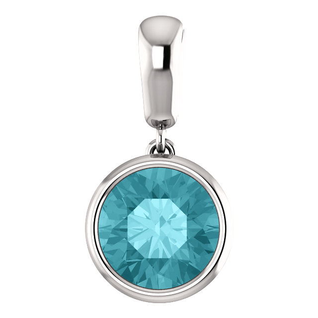 14K Gold Round Cut Solitaire Pendant Setting - Modern Style Pendant Mounting