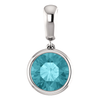 14K Gold Round Cut Solitaire Pendant Setting - Modern Style Pendant Mounting