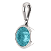 14K Gold Round Cut Solitaire Pendant Setting - Modern Style Pendant Mounting