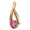 14K Gold Round Cut Solitaire Pendant Setting - Double Ribbon Style Pendant Mounting