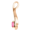 14K Gold Round Cut Solitaire Pendant Setting - Double Ribbon Style Pendant Mounting