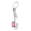 14K Gold Round Cut Solitaire Pendant Setting - Double Ribbon Style Pendant Mounting