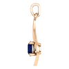 14K Gold Round Cut Solitaire Pendant Setting - Contemporary Style Pendant Mounting