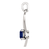 14K Gold Round Cut Solitaire Pendant Setting - Contemporary Style Pendant Mounting