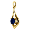 14K Gold Round Cut Solitaire Pendant Setting - Contemporary Style Pendant Mounting