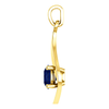 14K Gold Round Cut Solitaire Pendant Setting - Contemporary Style Pendant Mounting