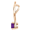14K Gold Round Cut Solitaire Pendant Setting - Open Ribbon Style Pendant Mounting