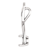 14K Gold Round Cut Solitaire Pendant Setting - Open Ribbon Style Pendant Mounting