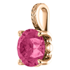 14K Gold Round Cut Solitaire Pendant Setting - Braided Style Pendant Mounting