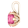 14K Gold Round Cut Solitaire Pendant Setting - Braided Style Pendant Mounting