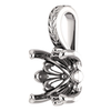 14K Gold Round Cut Solitaire Pendant Setting - Braided Style Pendant Mounting