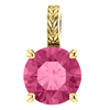 14K Gold Round Cut Solitaire Pendant Setting - Braided Style Pendant Mounting