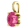 14K Gold Round Cut Solitaire Pendant Setting - Braided Style Pendant Mounting