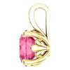 14K Gold Round Cut Solitaire Pendant Setting - Braided Style Pendant Mounting