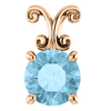 14K Gold Round Cut Solitaire Pendant Setting - Antique Style Pendant Mounting