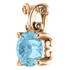 14K Gold Round Cut Solitaire Pendant Setting - Antique Style Pendant Mounting