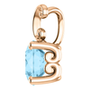 14K Gold Round Cut Solitaire Pendant Setting - Antique Style Pendant Mounting