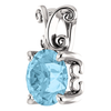 14K Gold Round Cut Solitaire Pendant Setting - Antique Style Pendant Mounting