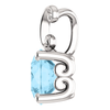 14K Gold Round Cut Solitaire Pendant Setting - Antique Style Pendant Mounting