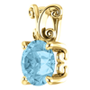 14K Gold Round Cut Solitaire Pendant Setting - Antique Style Pendant Mounting
