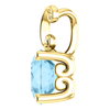 14K Gold Round Cut Solitaire Pendant Setting - Antique Style Pendant Mounting