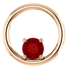 14K Gold Round Cut Solitaire Pendant Setting - Ring Style Pendant Mounting