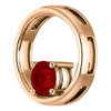 14K Gold Round Cut Solitaire Pendant Setting - Ring Style Pendant Mounting
