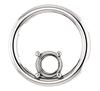 14K Gold Round Cut Solitaire Pendant Setting - Ring Style Pendant Mounting