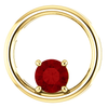 14K Gold Round Cut Solitaire Pendant Setting - Ring Style Pendant Mounting