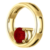 14K Gold Round Cut Solitaire Pendant Setting - Ring Style Pendant Mounting