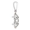 14K Gold Round Cut Solitaire Pendant Setting - Star Style Pendant Mounting