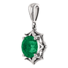 14K Gold Round Cut Solitaire Pendant Setting - Star Style Pendant Mounting