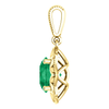 14K Gold Round Cut Solitaire Pendant Setting - Star Style Pendant Mounting