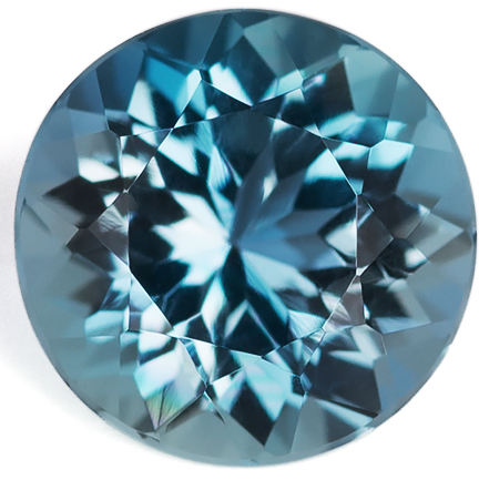 Natural Extra Fine Intense Blue Aquamarine - Round - AAA+ Grade