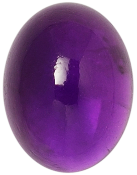 Natural Extra Fine Rich Purple Amethyst - Oval Cabochon - AAA+ Grade
