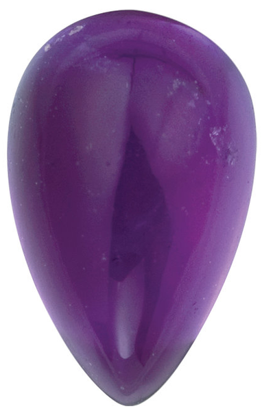 Natural Extra Fine Rich Purple Amethyst - Pear Shape Cabochon - AAA+ Grade