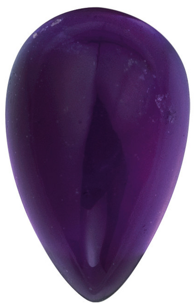 Natural Extra Fine Deep Purple Amethyst - Pear Shape Cabochon - AAA+ Grade