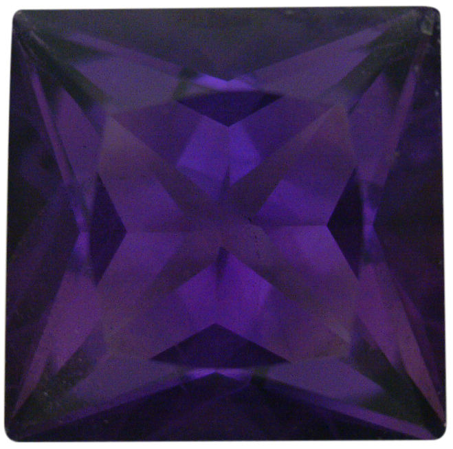 Natural Fine Deep Purple Amethyst - Square Princess - Bolivia - Top Grade - NW Gems & Diamonds