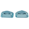 Pair Natural Fine Blue Aquamarine - Emerald Diamond Cut - Brazil - AAA Grade