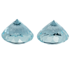 Pair Natural Fine Blue Aquamarine - Round - Brazil - AAA Grade