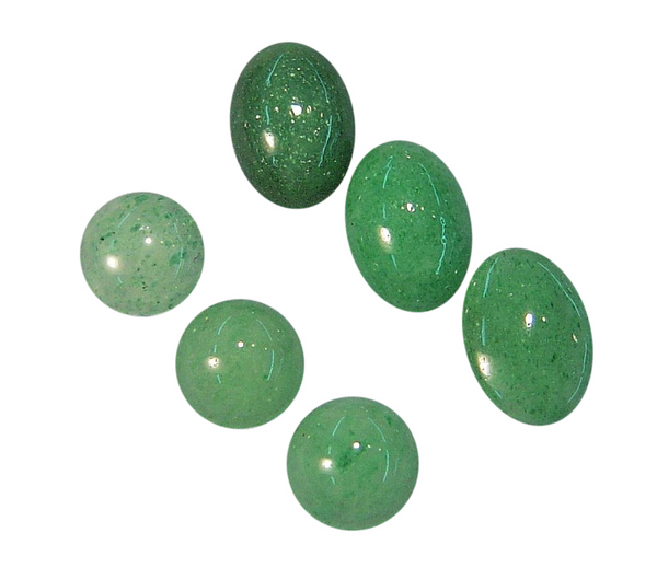 Natural Extra Fine Green Aventurine - Round & Oval Cabochon AAA+ Grade