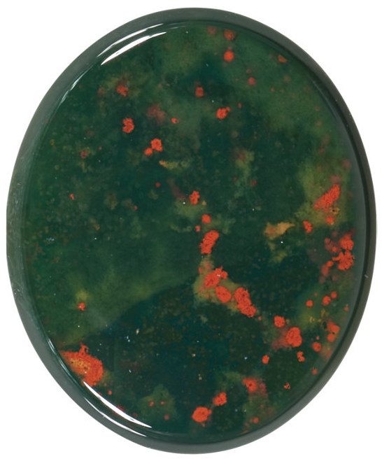Natural Extra Fine Bloodstone - Oval Cabochon - Australia - AAA+ Grade
