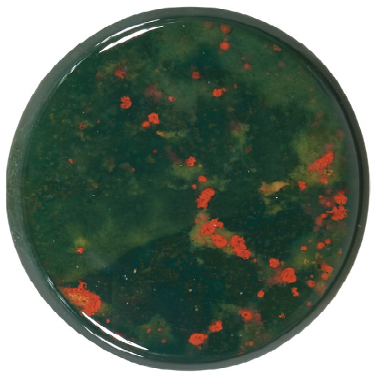 Natural Extra Fine Bloodstone - Round Cabochon - AAA+ Grade
