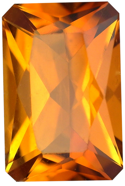 Natural Fine Orange Gold Citrine - Emerald Cut - Zambia - AAA Grade Natural Fine Orange Gold Citrine - Emerald Cut - Zambia - AAA Grade