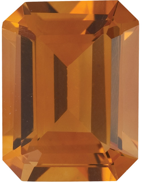 Natural Fine Deep Orange Gold Citrine - Emerald Cut - AAA Grade Natural Fine Deep Orange Gold Citrine - Emerald Cut - AAA Grade