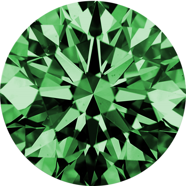 Natural Extra Fine Green Diamond Round VVS2-VS1