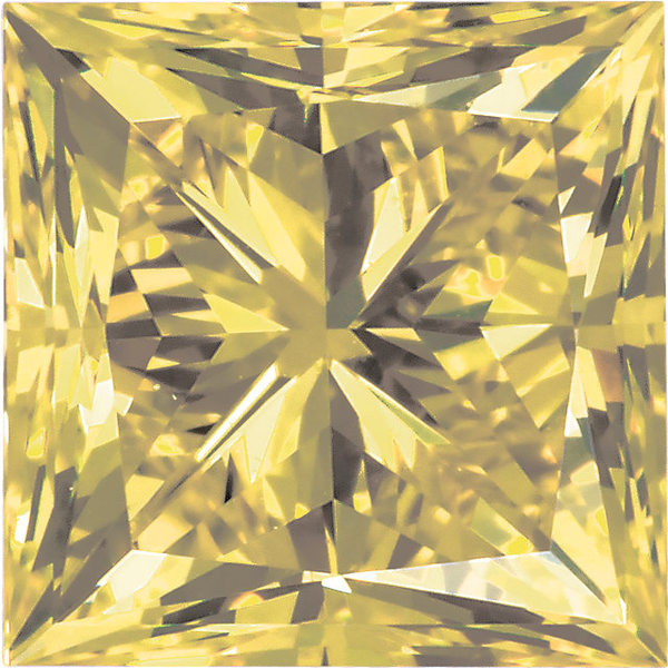 Natural Extra Fine Yellow Diamond - Square Princess - VS2-SI1 Natural Extra Fine Yellow Diamond - Square Princess - VS2-SI1