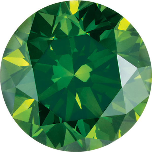 Natural Extra Fine Rich Green Diamond - Round - VS2-SI1